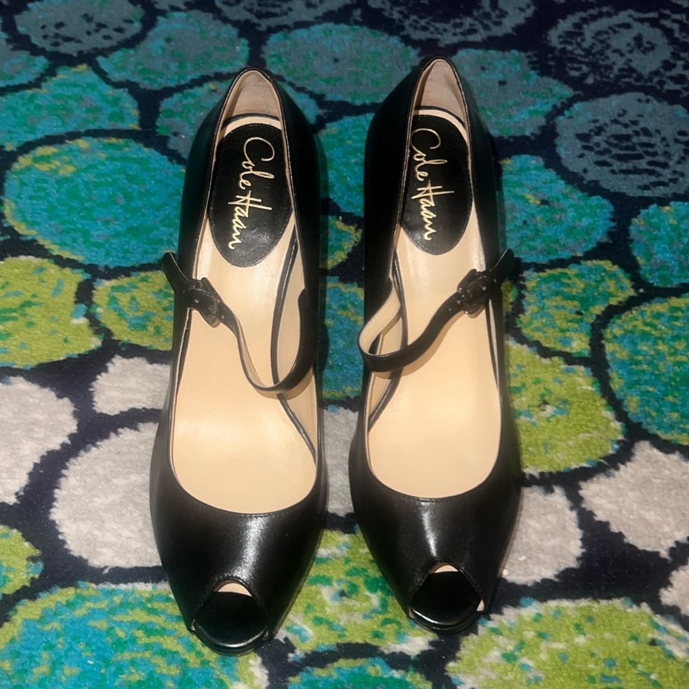 Cole Haan Peep Toe Mary Janes w/Nike Air Sz 8.5B